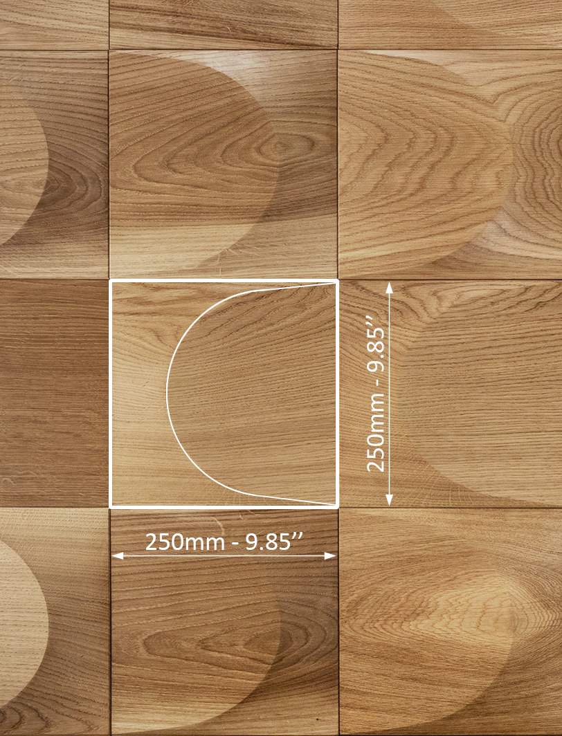 Arch: 3D Wood Panel with Arch Profile from Solid Wood dimension sheets