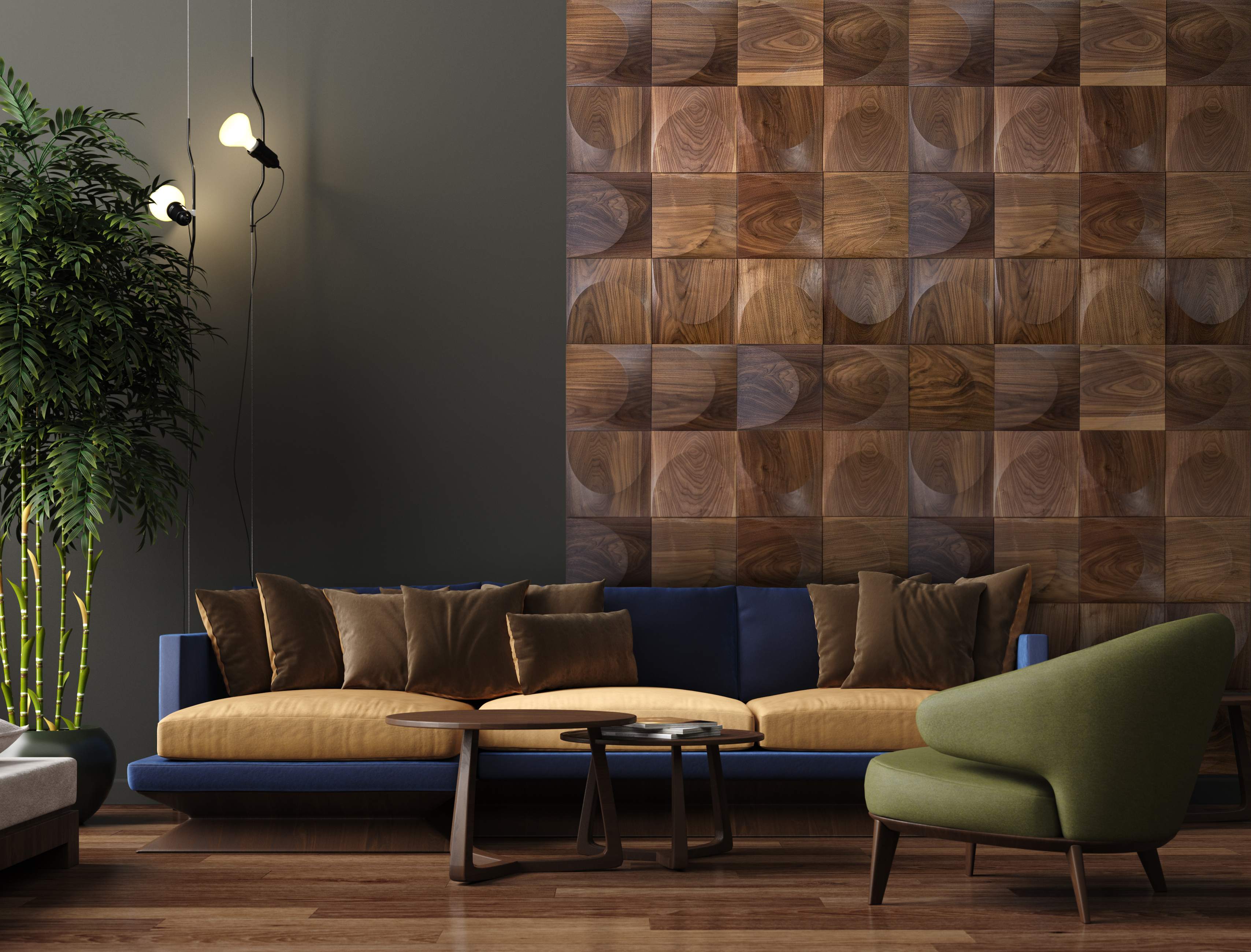 Arch: 3D Wood Panel with Arch Profile from Solid Wood Render Showcase 1