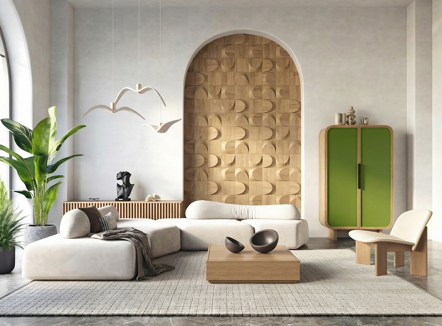 Arch: 3D Wood Panel with Arch Profile from Solid Wood Render Showcase 5