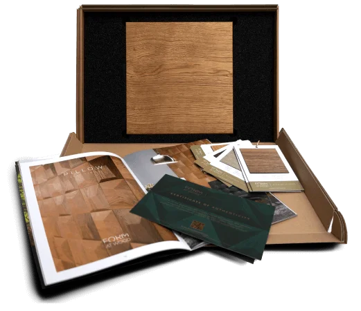 Arch: 3D Wood Panel with Arch Profile from Solid Wood Sample Box Atelier Showcase
