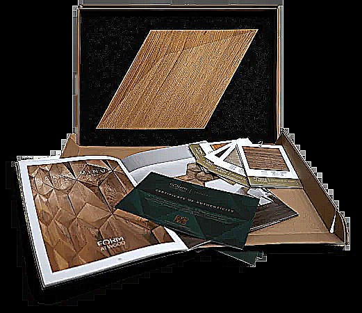 Caro Minus: Concave 3D Wood Panel from Solid Wood Sample Box Atelier Showcase