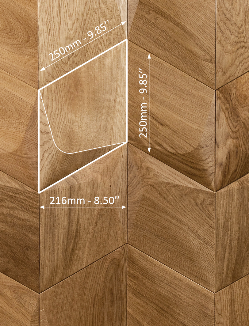 Caro Plus: Konvexes 3D-Holzpaneel aus Massivholz dimension sheets