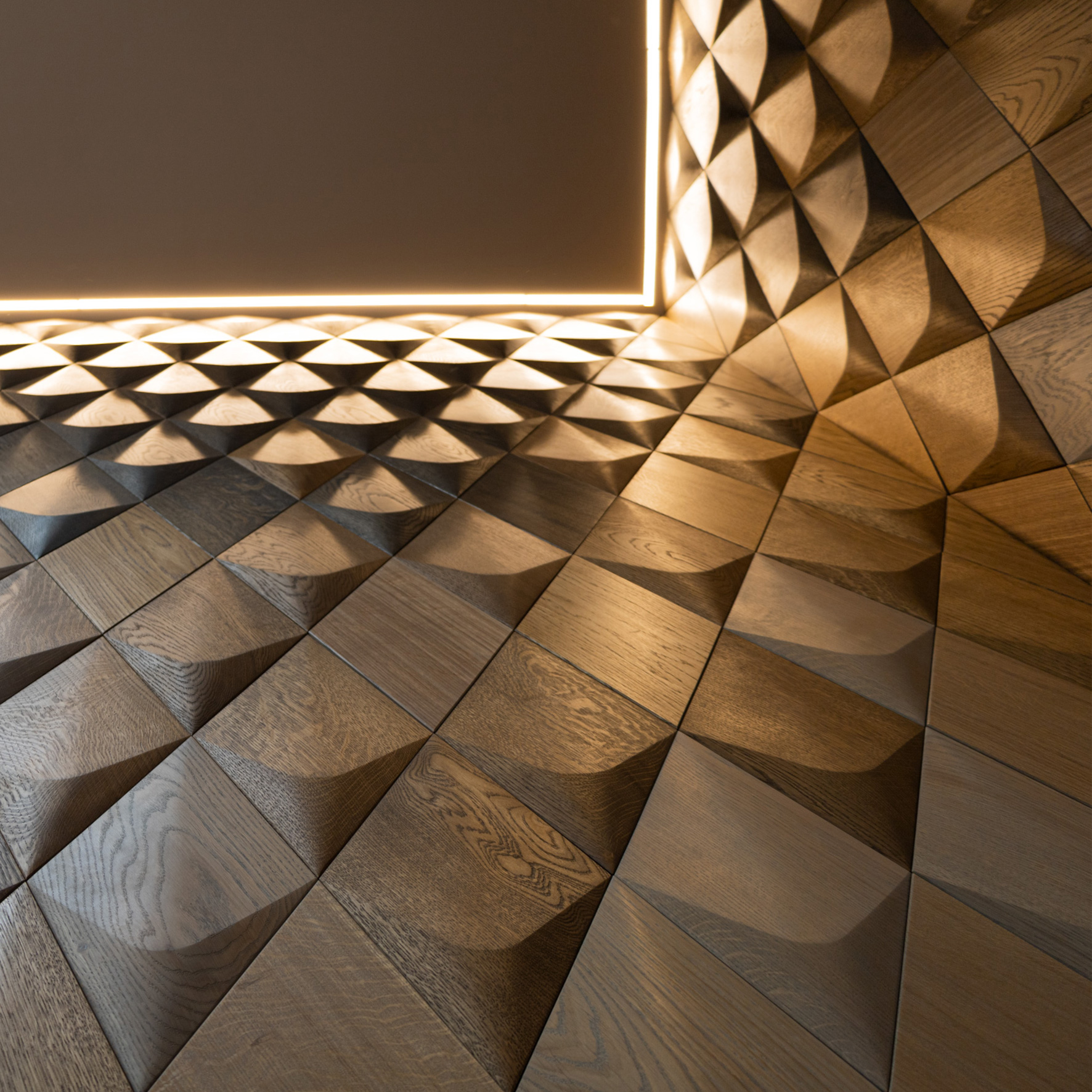 Caro Plus: Konvexes 3D-Holzpaneel aus Massivholz Architectural Setup 2