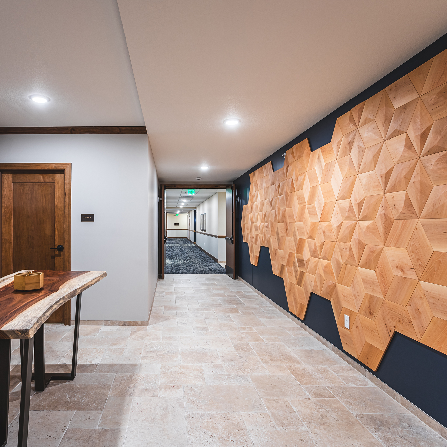 Caro: Flaches Rauten-Wandpaneel aus Massivholz Architectural Setup 3