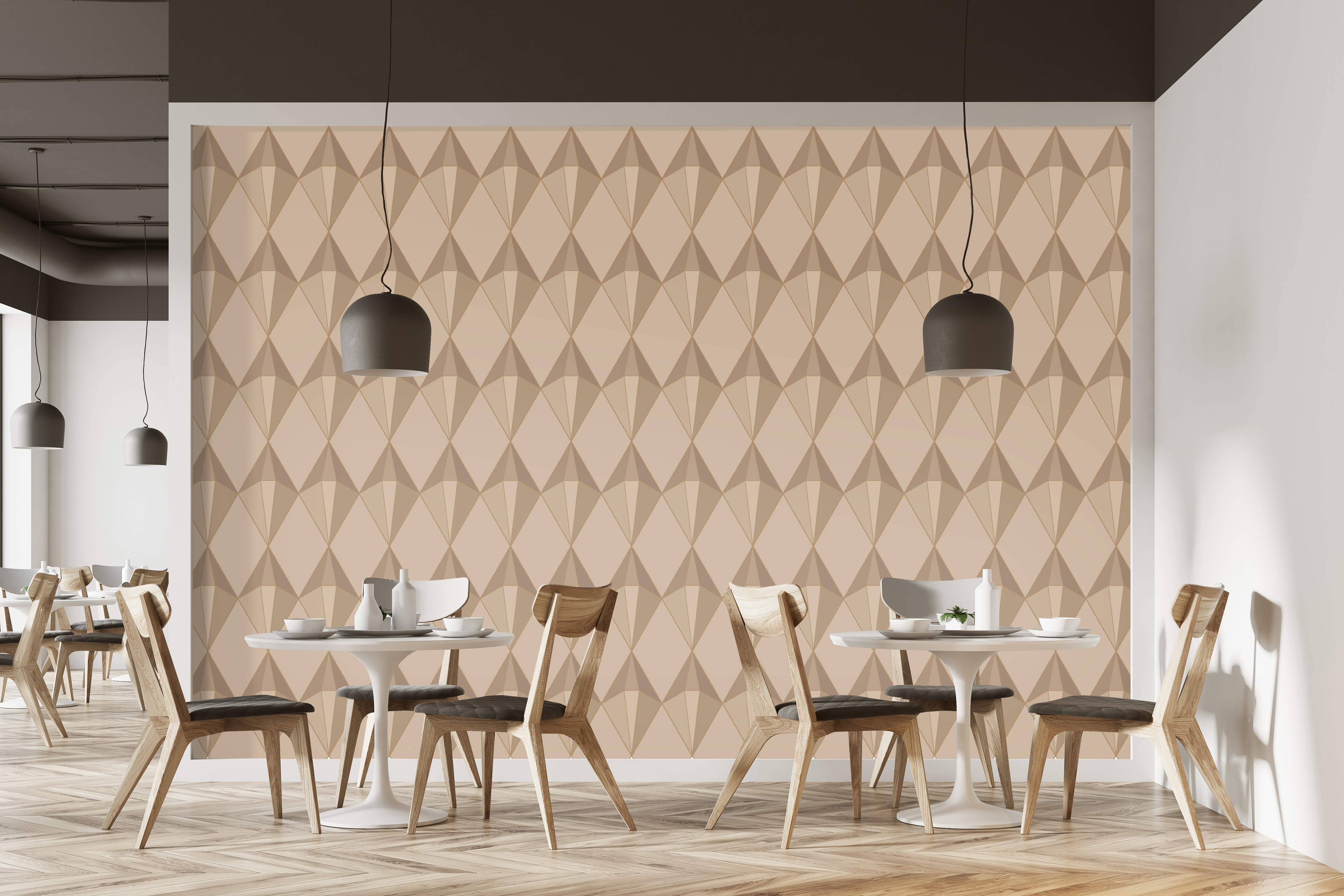 Caro: Flaches Rauten-Wandpaneel aus Massivholz Render Showcase 6