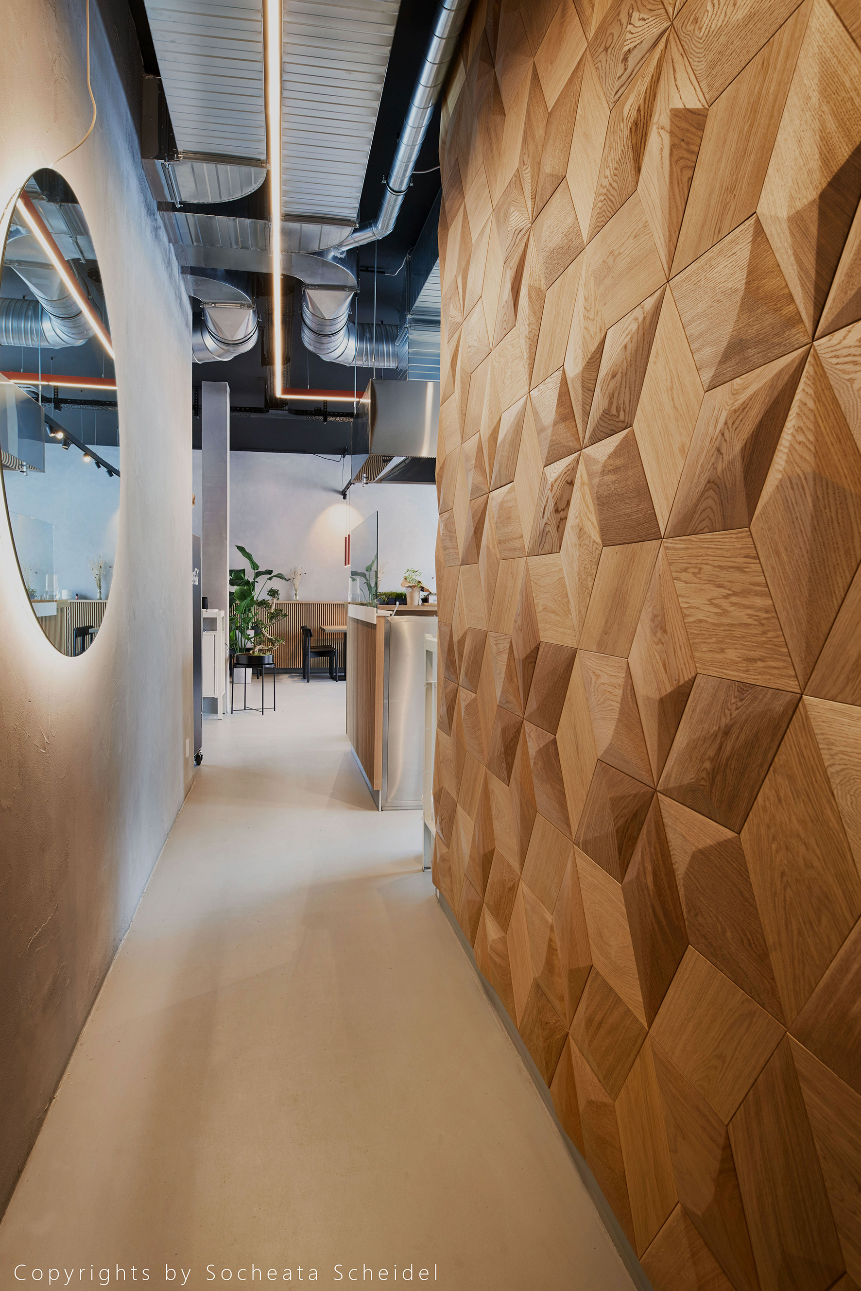 Diamond: Facettiertes Rauten-3D-Holzpaneel aus Massivholz Architectural Setup 3