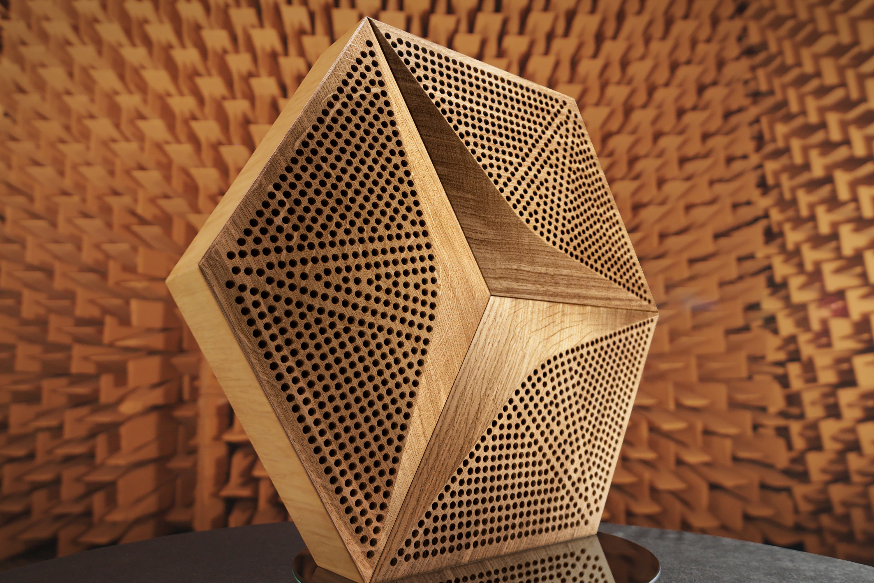 Hexago CM-A: Klasse-A Akustikpaneel mit skulpturalem 3D-Relief zur dreidimensionalen Schallbrechung Render Showcase 6