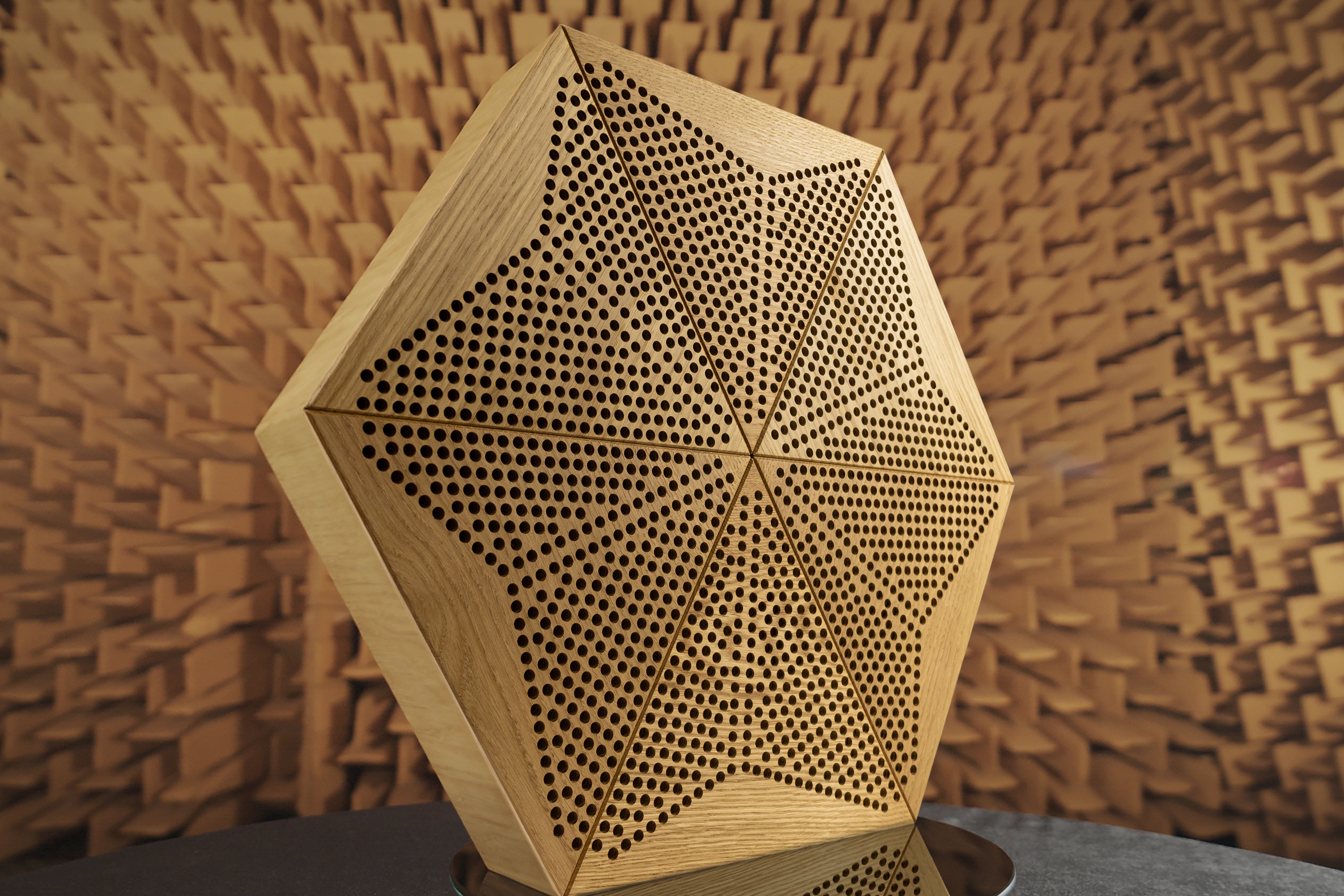 Hexago Pyramid P-A Flat: Flache Akustikpaneele & 2D Wandgestaltung mit geringer Bautiefe Architectural Rendering