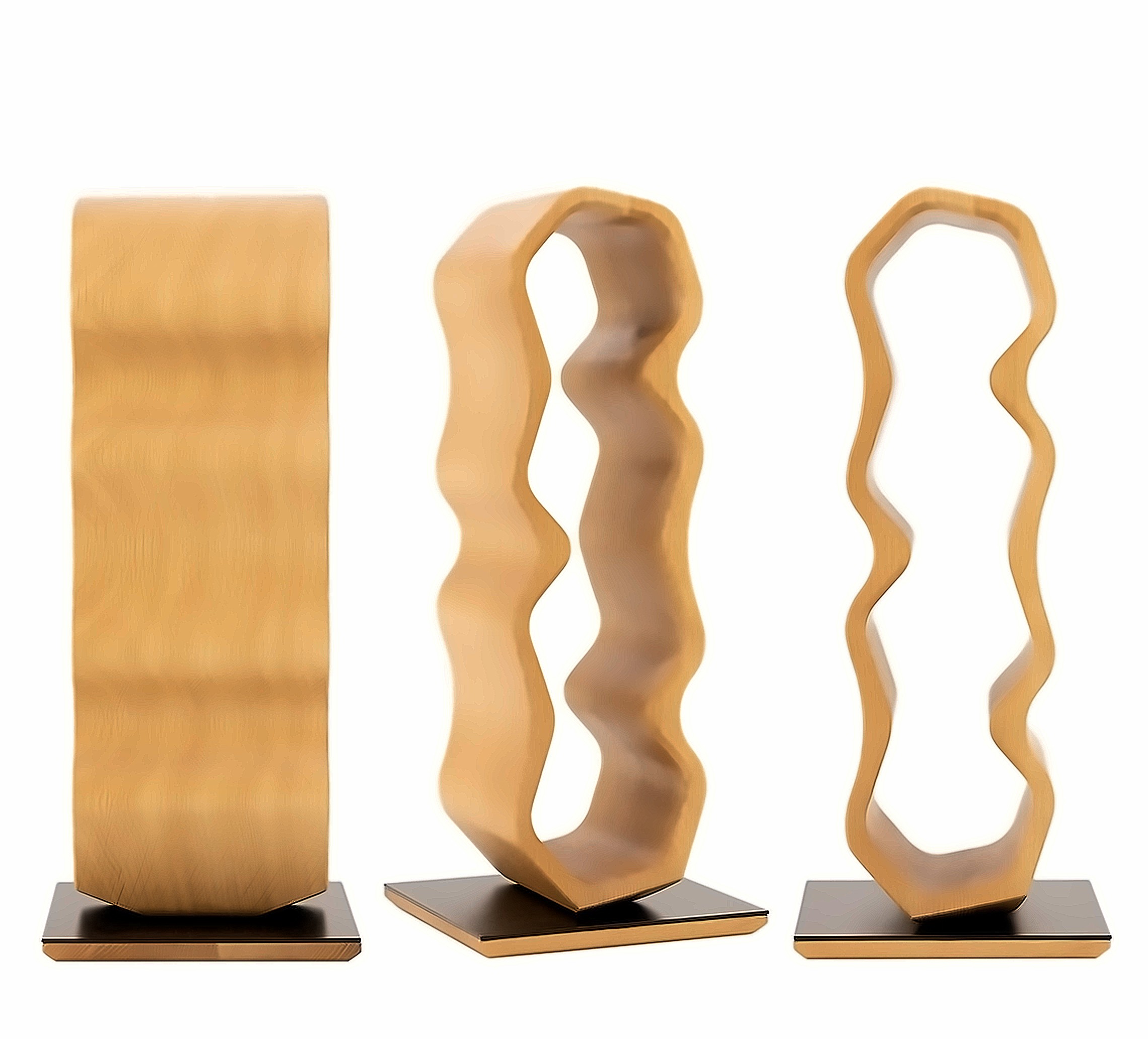 Awry: Asymmetrisches Massivholz-Weinregal auf Stahl-Basis Freestanding Studio Visual